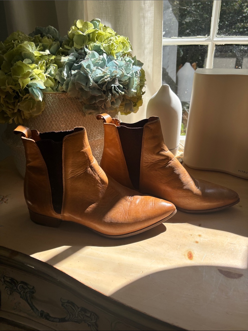 Alberto Fermani Men's Cognac Leather Chukka Boots